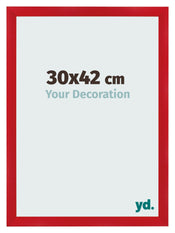 Cadre Photo 30x42cm Rouge MDF Pisa De Face Mesure | Yourdecoration.fr