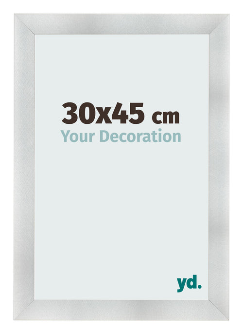 Cadre Photo 30x45cm Aluminium Brosse MDF Pisa De Face Mesure | Yourdecoration.fr