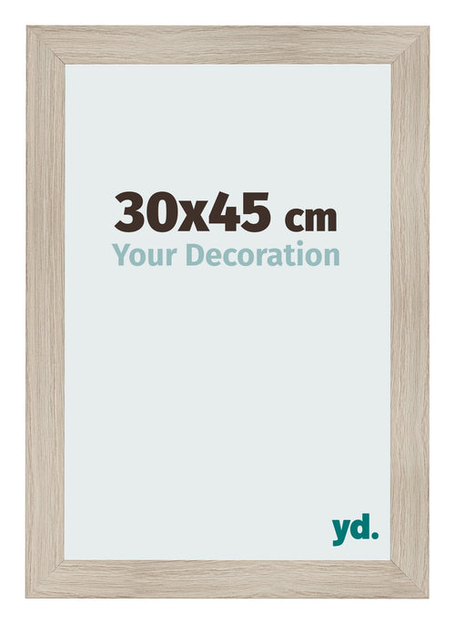 Cadre Photo 30x45cm Chene Rustique MDF Pisa De Face Mesure | Yourdecoration.fr