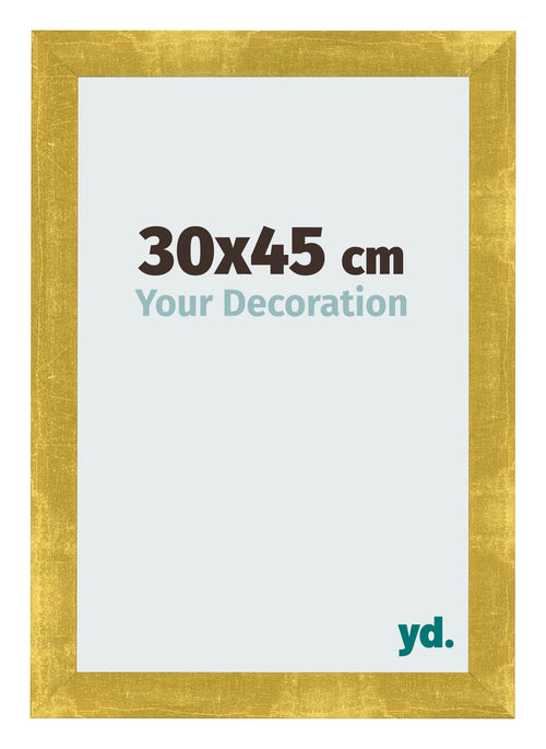 Cadre Photo 30x45cm Or Vintage MDF Pisa De Face Mesure | Yourdecoration.fr