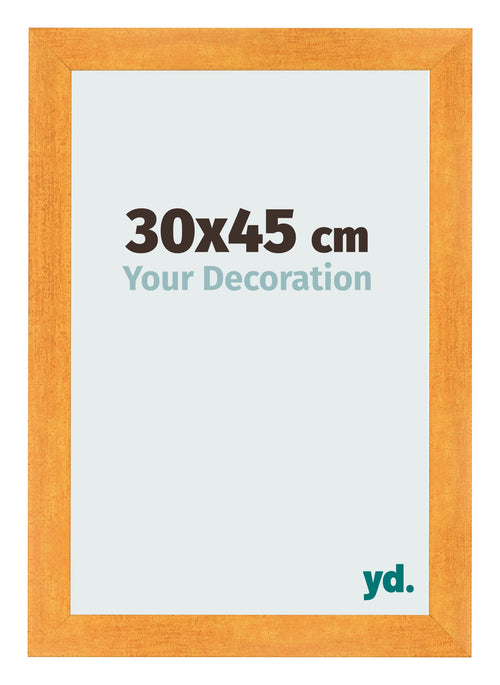 Cadre Photo 30x45cm Orange MDF Pisa De Face Mesure | Yourdecoration.fr