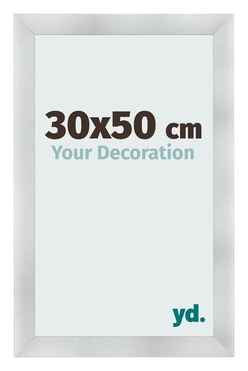Cadre Photo 30x50cm Aluminium Brosse MDF Pisa De Face Mesure | Yourdecoration.fr