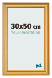 Cadre Photo 30x50cm Or Mat MDF Lazio De Face Mesure | Yourdecoration.fr