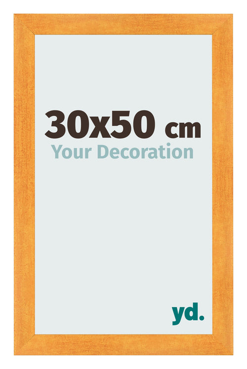 Cadre Photo 30x50cm Orange MDF Pisa De Face Mesure | Yourdecoration.fr