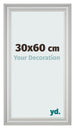 Cadre Photo 30x60cm Argent Mat MDF Lazio De Face Mesure | Yourdecoration.fr