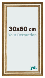 Cadre Photo 30x60cm Or Antique MDF Lazio De Face Mesure | Yourdecoration.fr