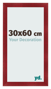 Cadre Photo 30x60cm Vin Rouge Patine MDF Pisa De Face Mesure | Yourdecoration.fr