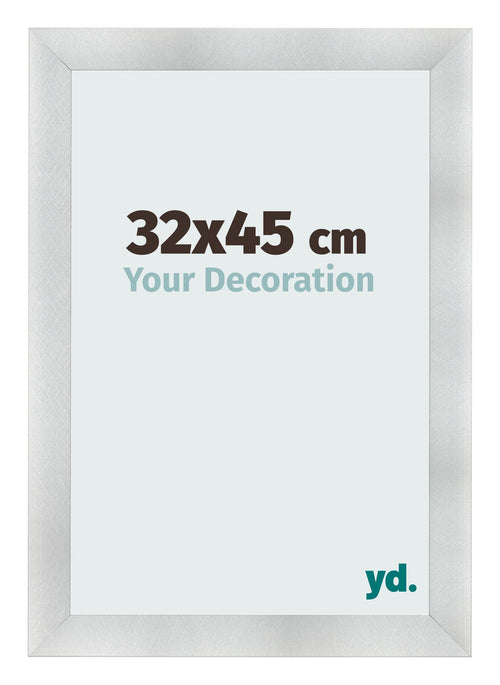 Cadre Photo 32x45cm Aluminium Brosse MDF Pisa De Face Mesure | Yourdecoration.fr