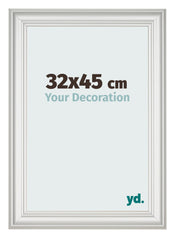 Cadre Photo 32x45cm Blanc Patine MDF Lazio De Face Mesure | Yourdecoration.fr