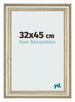 Cadre Photo 32x45cm Brillance Metallique MDF Lazio De Face Mesure | Yourdecoration.fr