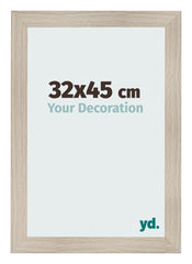 Cadre Photo 32x45cm Chene Rustique MDF Pisa De Face Mesure | Yourdecoration.fr