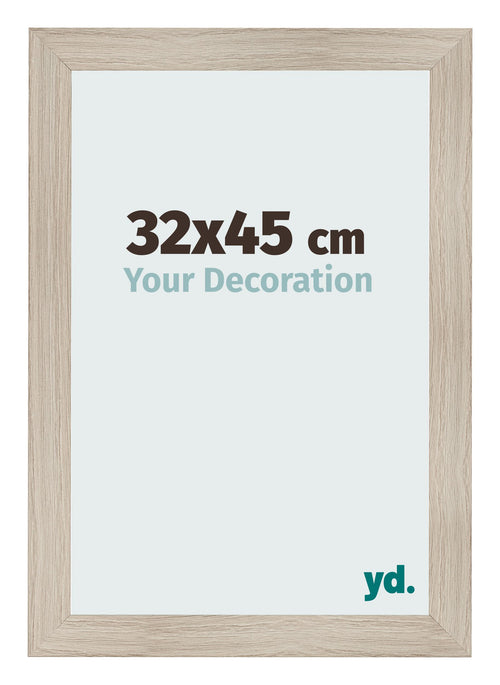 Cadre Photo 32x45cm Chene Rustique MDF Pisa De Face Mesure | Yourdecoration.fr