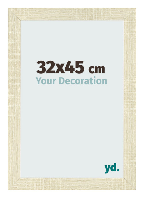Cadre Photo 32x45cm Chene Sonoma MDF Pisa De Face Mesure | Yourdecoration.fr