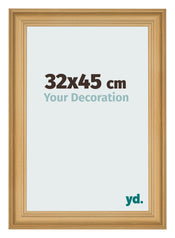 Cadre Photo 32x45cm De Pin Grain de Bois MDF Lazio De Face Mesure | Yourdecoration.fr