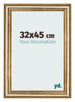 Cadre Photo 32x45cm Or Antique MDF Lazio De Face Mesure | Yourdecoration.fr