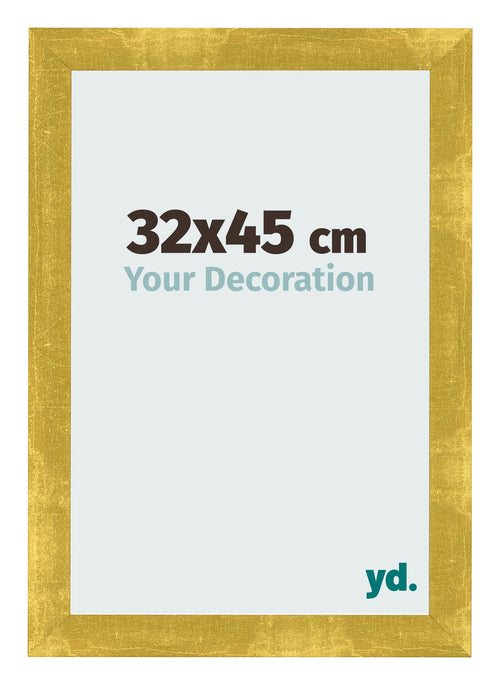 Cadre Photo 32x45cm Or Vintage MDF Pisa De Face Mesure | Yourdecoration.fr