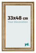 Cadre Photo 33x48cm Or Antique MDF Lazio De Face Mesure | Yourdecoration.fr
