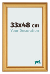 Cadre Photo 33x48cm Or Mat MDF Lazio De Face Mesure | Yourdecoration.fr