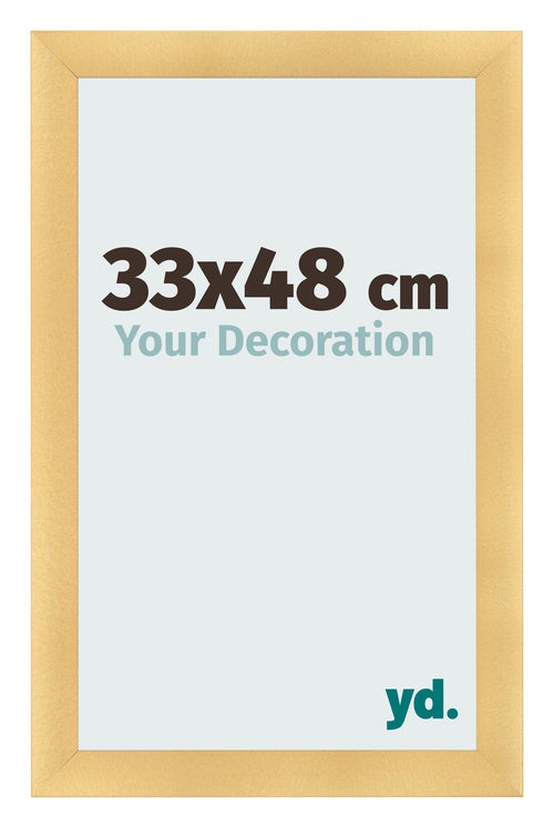 Cadre Photo 33x48cm Or Vintage MDF Pisa De Face Mesure | Yourdecoration.fr