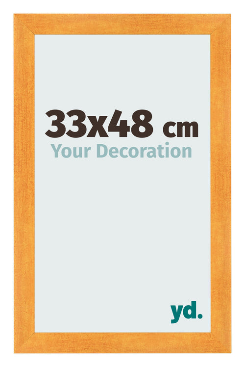 Cadre Photo 33x48cm Orange MDF Pisa De Face Mesure | Yourdecoration.fr