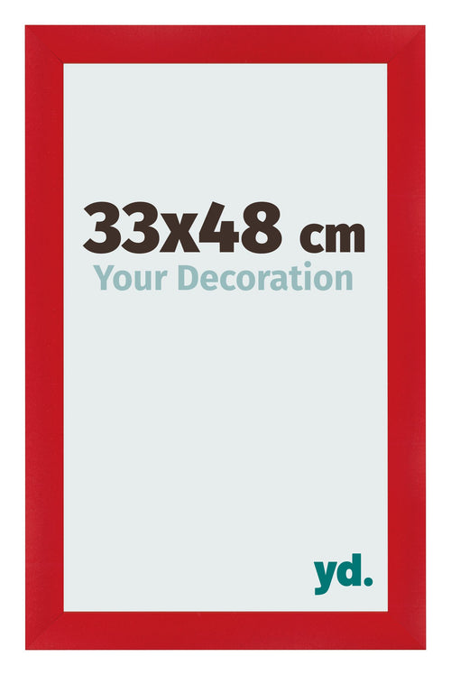 Cadre Photo 33x48cm Rouge MDF Pisa De Face Mesure | Yourdecoration.fr