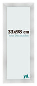 Cadre Photo 33x98cm Aluminium Brosse MDF Pisa De Face Mesure | Yourdecoration.fr
