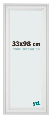 Cadre Photo 33x98cm Blanc Patine MDF Lazio De Face Mesure | Yourdecoration.fr