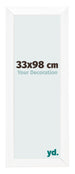 Cadre Photo 33x98cm Blanc Vintage MDF Pisa De Face Mesure | Yourdecoration.fr