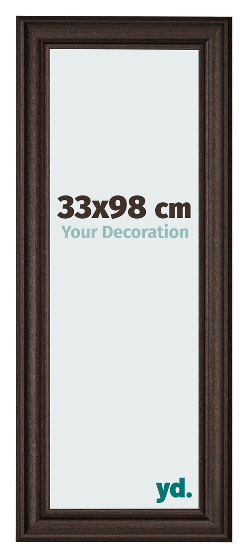 Cadre Photo 33x98cm Chene Fonce MDF Lazio De Face Mesure | Yourdecoration.fr