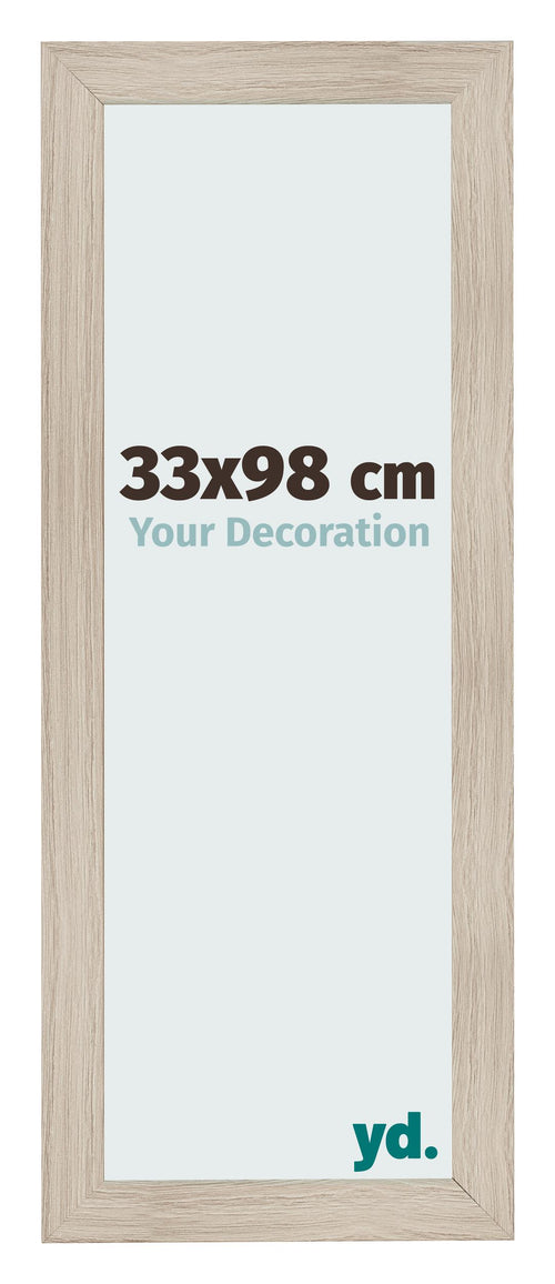 Cadre Photo 33x98cm Chene Rustique MDF Pisa De Face Mesure | Yourdecoration.fr