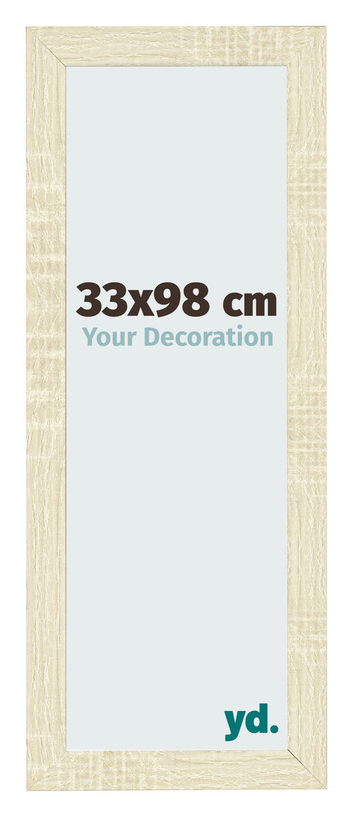 Cadre Photo 33x98cm Chene Sonoma MDF Pisa De Face Mesure | Yourdecoration.fr