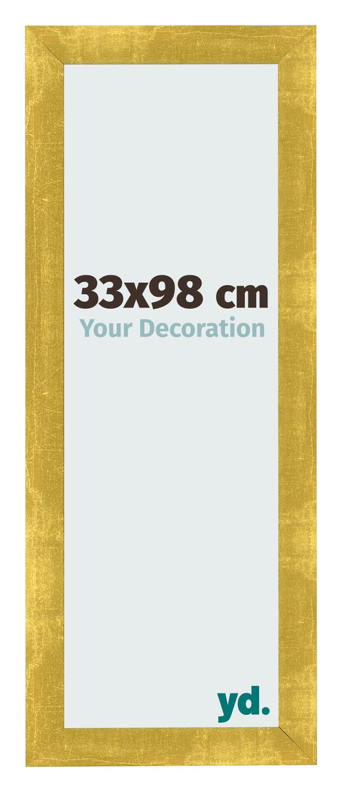 Cadre Photo 33x98cm Or Vintage MDF Pisa De Face Mesure | Yourdecoration.fr
