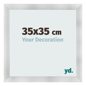 Cadre Photo 35x35cm Aluminium Brosse MDF Pisa De Face Mesure | Yourdecoration.fr