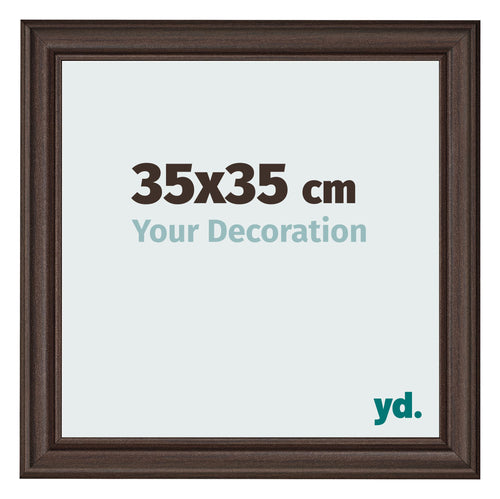 Cadre Photo 35x35cm Chene Fonce MDF Lazio De Face Mesure | Yourdecoration.fr