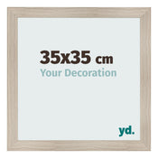Cadre Photo 35x35cm Chene Rustique MDF Pisa De Face Mesure | Yourdecoration.fr