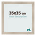 Cadre Photo 35x35cm Chene Rustique MDF Pisa De Face Mesure | Yourdecoration.fr
