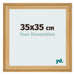 Cadre Photo 35x35cm De Pin Grain de Bois MDF Lazio De Face Mesure | Yourdecoration.fr