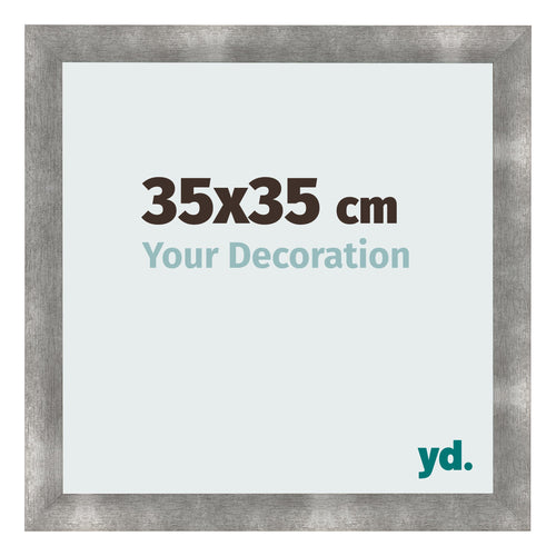 Cadre Photo 35x35cm Metal Vintage MDF Pisa De Face Mesure | Yourdecoration.fr