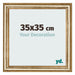 Cadre Photo 35x35cm Or Antique MDF Lazio De Face Mesure | Yourdecoration.fr