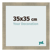 Cadre Photo 35x35cm Or Vintage MDF Pisa De Face Mesure | Yourdecoration.fr