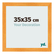 Cadre Photo 35x35cm Orange MDF Pisa De Face Mesure | Yourdecoration.fr