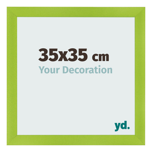 Cadre Photo 35x35cm Vert MDF Pisa De Face Mesure | Yourdecoration.fr