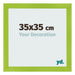 Cadre Photo 35x35cm Vert MDF Pisa De Face Mesure | Yourdecoration.fr