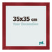 Cadre Photo 35x35cm Vin Rouge Patine MDF Pisa De Face Mesure | Yourdecoration.fr