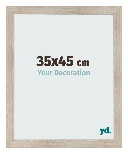 Cadre Photo 35x45cm Chene Rustique MDF Pisa De Face Mesure | Yourdecoration.fr