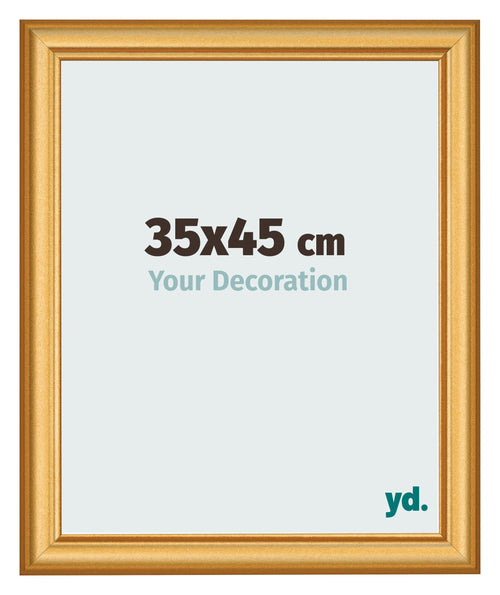 Cadre Photo 35x45cm Or Mat MDF Lazio De Face Mesure | Yourdecoration.fr