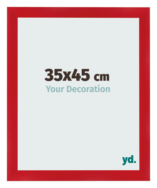 Cadre Photo 35x45cm Rouge MDF Pisa De Face Mesure | Yourdecoration.fr