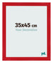 Cadre Photo 35x45cm Rouge MDF Pisa De Face Mesure | Yourdecoration.fr