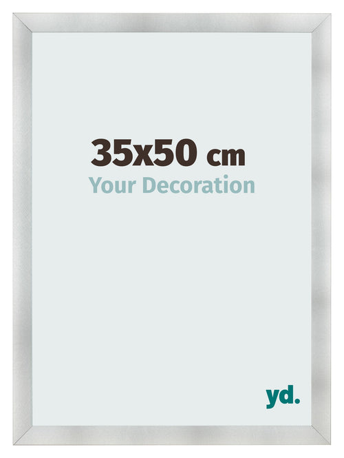 Cadre Photo 35x50cm Aluminium Brosse MDF Pisa De Face Mesure | Yourdecoration.fr