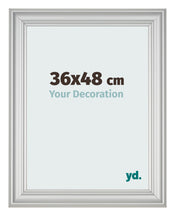 Cadre Photo 36x48cm Argent Mat MDF Lazio De Face Mesure | Yourdecoration.fr